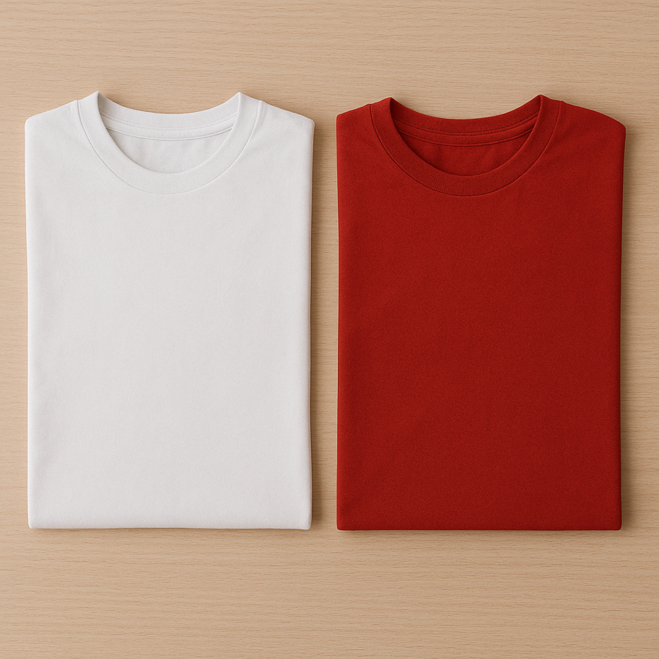 Bílá vs. barevná trička